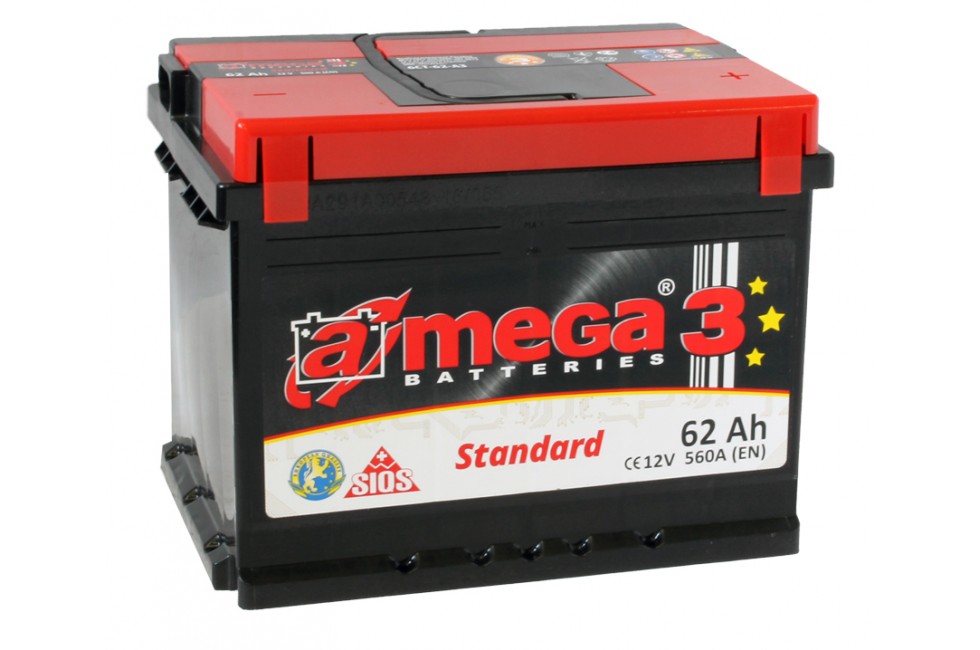 Аккумулятор A-mega Standard 62 R+ 560 A (EN)
